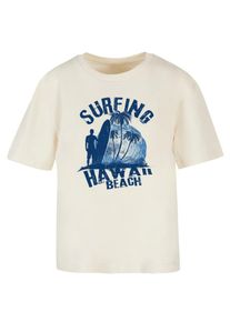F4NT4STIC Dames Shirt 'Hawaii Surf Beach Summer' crème / royal blue/koningsblauw / donkerblauw L