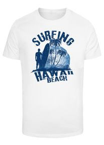 F4NT4STIC Heren Shirt 'Hawaii Surf Beach Summer' blauw / wit L