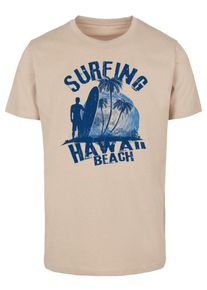 F4NT4STIC Heren Shirt 'Hawaii Surf Beach Summer' sand / navy / royal blue/koningsblauw L
