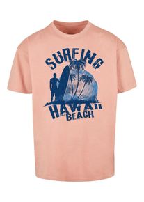 F4NT4STIC Heren Shirt 'Hawaii Surf Beach Summer' blauw / marine / pasteloranje L