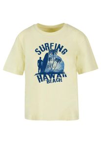 F4NT4STIC Dames Shirt 'Hawaii Surf Beach Summer' blauw / hemelsblauw / geel L
