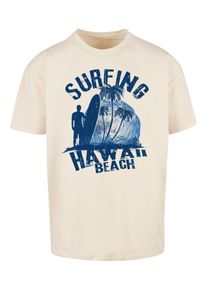 F4NT4STIC Heren Shirt 'Hawaii Surf Beach Summer' sand / duifblauw / donkerblauw L