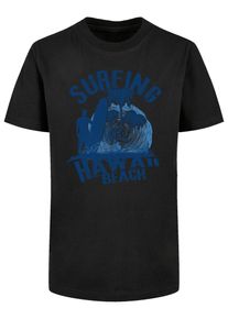 F4NT4STIC Shirt 'Hawaii Surf Beach Summer' blauw / zwart 110-116