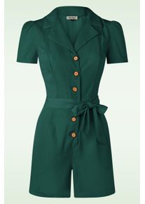 Banned Retro Viola Playsuit in Dunkelgrün