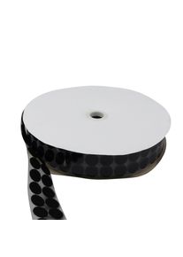 Hook and loop dots roll, loop | 21 mm | black, nylon|polyester