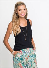Débardeur avec dentelle - noir - taille 50/52 (XL) avec coton - bonprix