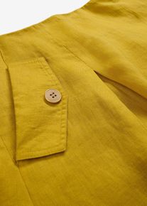 Jupe 100 % lin à plis creux - jaune - taille 56 - lin - bonprix