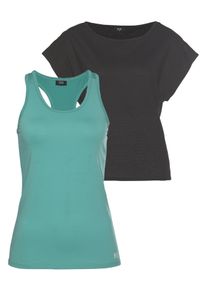 H.I.S. H.I.S Trainingsshirt »2-tlg. Shirt & Top«, (Spar-Set, 2 tlg.), Kurzarm, bequeme Passform, sportlich, atmungsaktives Material