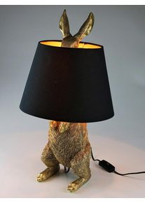 AM Design Tafellamp "Konijn" goudkleurig/zwart - (H)58 x Ø 30 cm -