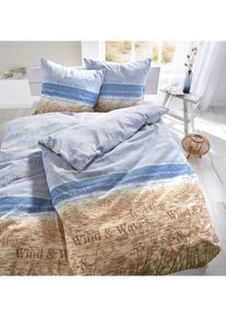 bonprix Ropa de cama, azul, 1x 80/80 cm, 1x 135/200 cm