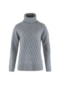 Fjällräven Fjällräven Womens Övik Cable Knit Roller Neck Wollen trui Dames (M |grijs)