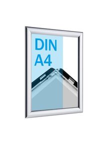 1 Snap frame, aluminium, A4 chrome | 25 mm | Mitred