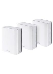 Sistem Wi-Fi Mesh ASUS ZenWiFi BT10 (W-3-PK), BE18000, Tri-Band, acoperire 810m², Quad-Core 2.0GHz CPU, 256MB/2GB Flash/RAM, 10G dual-port, Smart Home Master SSIDs, AiProtection Pro, Adaptive QoS, VPN server/client, IPTV, OFDMA, Beamforming, AiMesh
