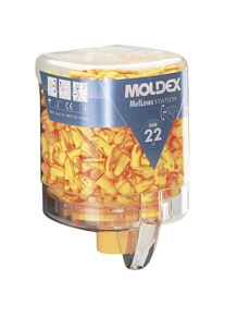 Moldex Estación de protección auditiva incluidos tapones para los oídos, MelLows amarillo, SNR 22 dB, incluidos 250 pares de MelLows