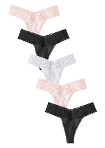 next Dames String nude / zwart / wit XXXL