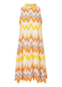 ana alcazar Dames Gebreide jurk 'Zitola' bruin / geel / oranje / wit XS