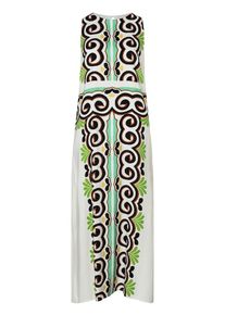 ana alcazar Dames Jurk 'Zebea' limoen / jade groen / zwart / wit 34