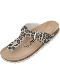 Palado Dames Teenslipper 'Kos Wild﻿' beige / bruin / zwart / zilver 36