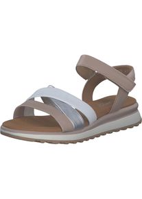 Gabor Sandale Damen dunkelbeige / silber / weiß Größe 37.5