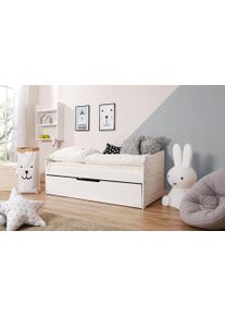 Ticaa Daybett »Micki mini« mit Zusatzbett in weiß, Größe Liegefläche B/L: 80 cm x 160 cm Höhe: 70 cm