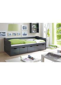 Ticaa Funktionsbett »Maria«, Mit 5 Schubkästen, Wahlweise Mit Matratze grau, Größe Liegefläche B/L: 90 cm x 200 cm Höhe: 69 cm , Praktisches...