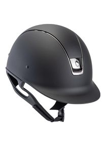 Samshield Riding Helmet Classic Shadowmatt, Trim Titanium, Blazon Black Chrome