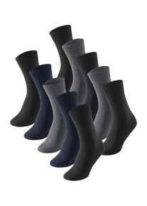 Schiesser Freizeitsocken ' Cotton Fit ' Herren dunkelblau / graumeliert / schwarz Größe 39/42