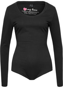 Loungewear body - zwart - maat 48/50 (XL) - met katoen - bonprix