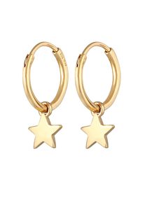 Elli - Cerchi Perle di Conchiglia Cristalli 925 Argento Orecchini a cerchio 1 pieces female