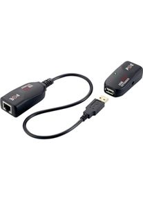 Logilink UA0207 Extender Verl&auml;ngerung USB-A &uuml;ber Netzwerkkabel RJ45 50m schwarz