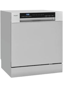 Exquisit GSP508-030D Tischgeschirrspüler Stand-Geschirrspüler 55cm breit 7 Programme 8 Maßgedecke silber