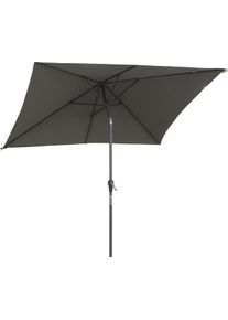 siena GARDEN Avio Mittelstockschirm Sonnenschirm Sonnenschutz Handkurbel 250x200x238cm Aluminium anthrazit olive