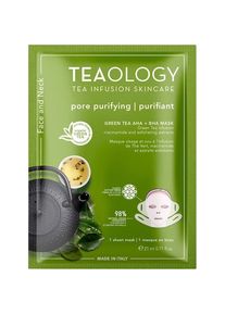 Teaology Gezichtsverzorging Green Tea AHA + BHA Mask Sheet maskers Dames 21 g