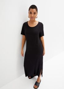 Jerseykleid aus flie&szlig;endem Viskose-Mix, schwarz, Gr&ouml;&szlig;e 56/58 (3XL), Viskose, bonprix