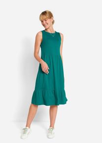 Jerseykleid aus reiner Baumwolle, petrol, Größe 44/46 (L), 100% Baumwolle, bonprix