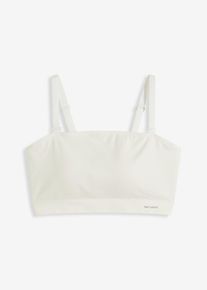 Wattierter Feel Comfort Seamless Bandeau-BH mit abnehmbaren Trägern, weiß, Größe 3 (M), bonprix