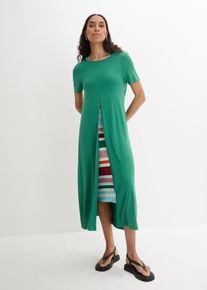 Jerseykleid aus softem Viskose-Mix, grün, Größe 40/42 (M), Viskose, bonprix