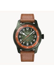 Automatic Men's Watch - Green - Surgical Steel, Sapphire Crystal, Leather Strap - 41h Power Reserve, 40mm Dia., Japanese Automatic Movement - deTomaso