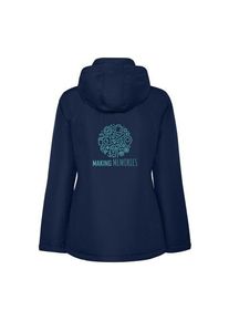 Objet publicitaire : Veste parka America matelassée pour femme | Navy Blue | Personnalisable avec votre logo