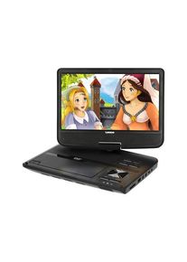 Lenco DVP-1010BK - Portable 10" DVD-Player with USB - Headphone-suspension bracket - Black