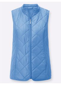 Damen Steppweste mit Wiener Nähten in himmelblau ,Größe 36, WITT, 100% Polyester. Wattierung: 100% Polyester
