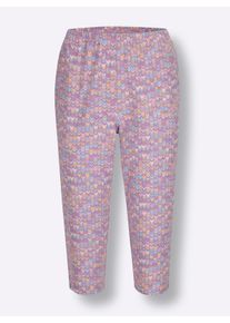 wäschepur Dames Capri-pyjama in orchidee ,maat 36/38, Witt, 100% Katoen