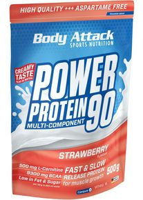 Body Attack Sports Nutrition Body Attack Power Protein 90, 500 g Beutel, Strawberry