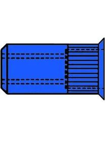 Gesipa Blindnietmuttern Stahl-gerändelt Kleinkopf M 6 x 9 x 15,5