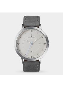 Orologio Automatico da Uomo - Argento - Cassa in acciaio chirurgico - Vetro minerale indurito con zaffiro - Cinturino in Pelle - 38 ore di riserva di