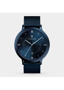 Orologio Automatico da Uomo - Blu - Cassa in acciaio chirurgico - Vetro minerale indurito con zaffiro - Cinturino in Maglia - 40 ore di riserva di