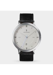 Orologio Automatico da Uomo - Argento - Cassa in acciaio chirurgico - Vetro minerale indurito con zaffiro - Cinturino in Pelle - 38 ore di riserva di