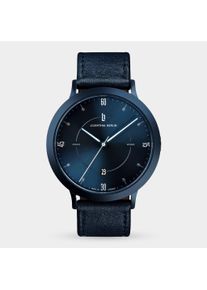 Orologio Automatico da Uomo - Blu - Cassa in acciaio chirurgico - Vetro minerale indurito con zaffiro - Cinturino in Pelle - 40 ore di riserva di
