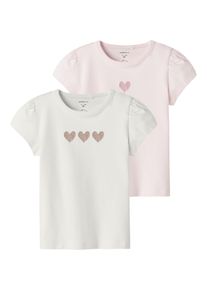 name it, Bluser & t-shirts, Lyserød / Mørk Pink / Offwhite, Størrelse 62
