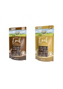 Mix 2 Emil Soft-Snacks Set: Mobilité & Brillance Soyeuse - avec du saumon pour chiens actifs - 200 g / 120 pièces